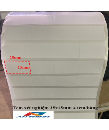 Tem xét nghiệm y tế 25x15mm